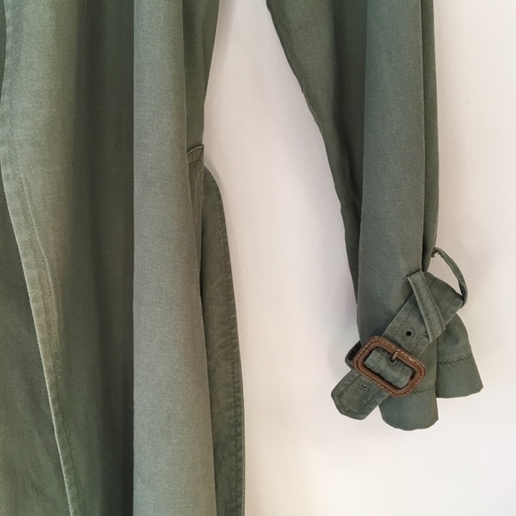 Gap Olive Green Classic Trench Coat - Picture 6 of 8
